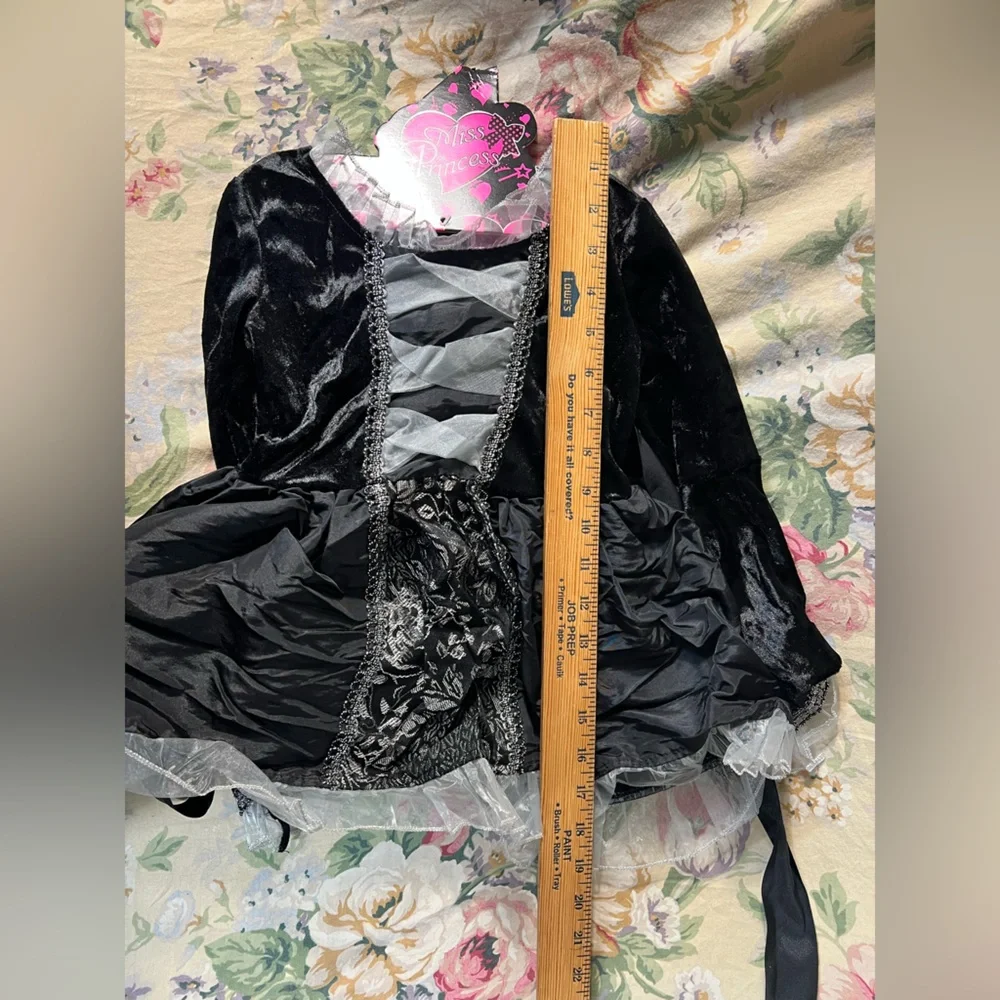 Charming Black and Silver Kids Halloween Costume